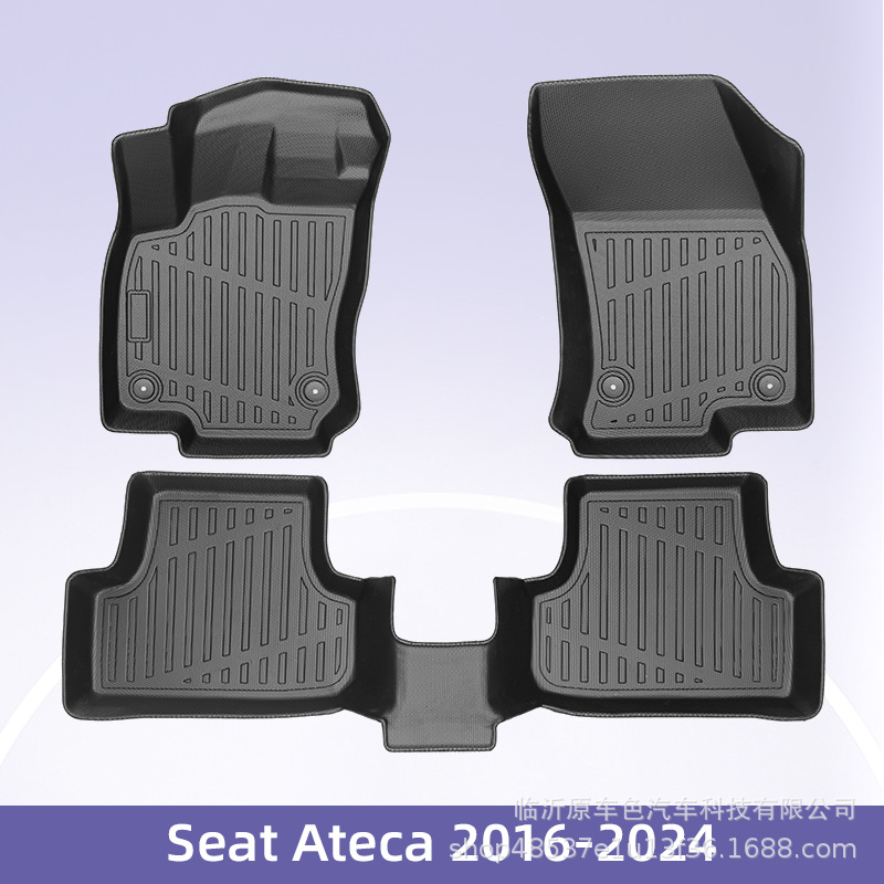 Europa para el asiento Ateca2016 - 2024 combustible 3D todo el tiempo material TPE cojín de piso para automóviles