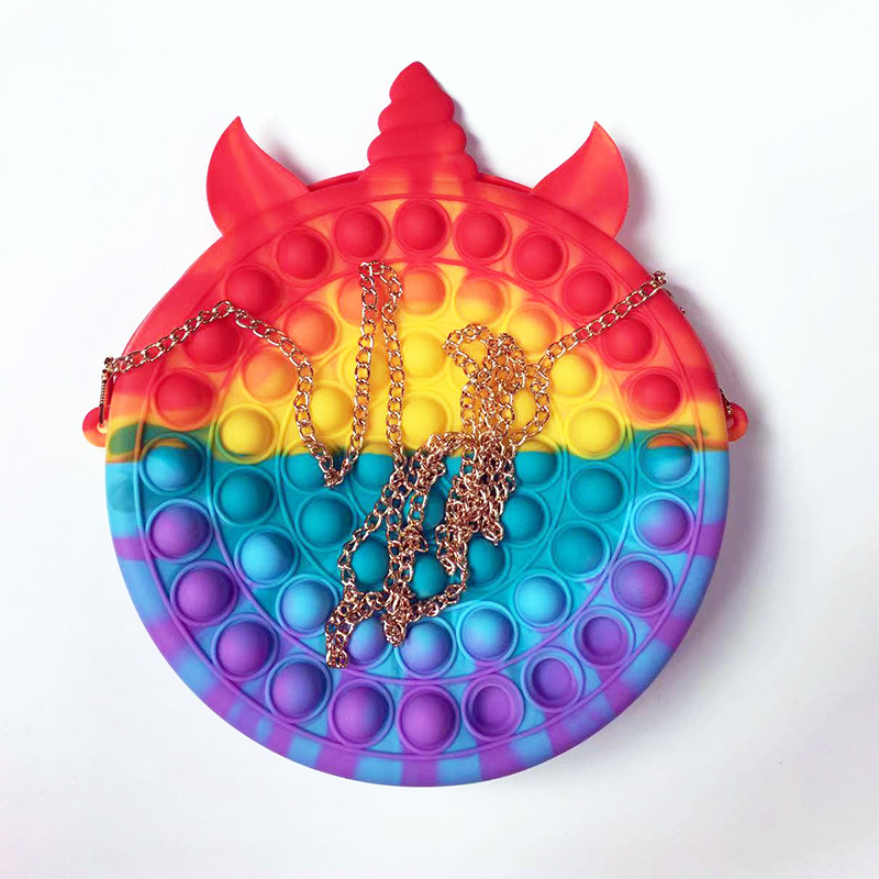 Ratón asesino pionero moneda monedero unicornio silicona descompresión pionero bolsa pellizco música crossbody bolso al por mayor