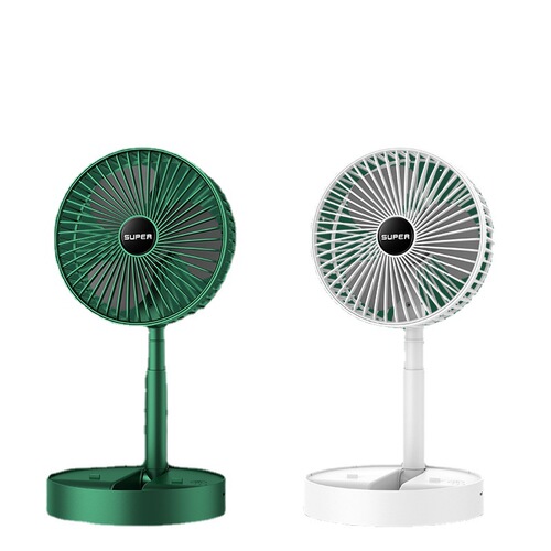 Multifunctional retractable desktop fan office floor fan home indoor silent portable mini folding electric fan
