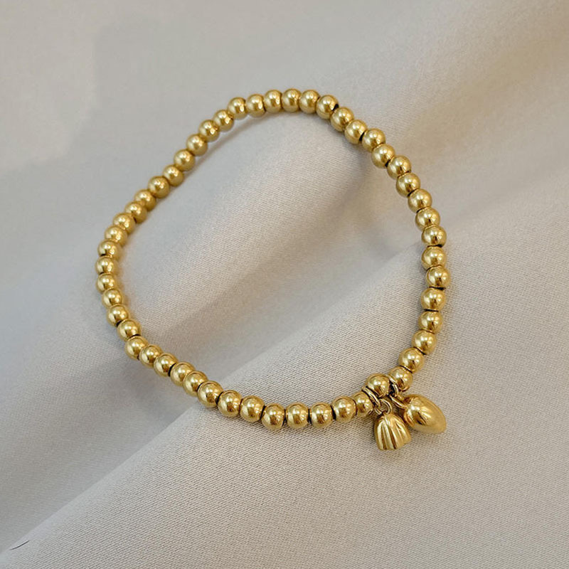 Simple Style Classic Style Lotus Seedpod Titanium Steel 18K Gold Plated Titanium Steel Bracelets In Bulk display picture 4