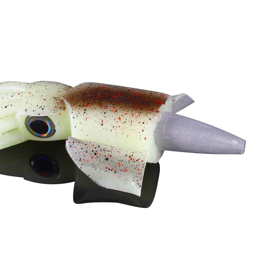 15cm/60g paquete calamar cebo suave con gancho luminoso UV pesca en el mar Placa de hierro gancho Luya falso cebo biónico pulpo