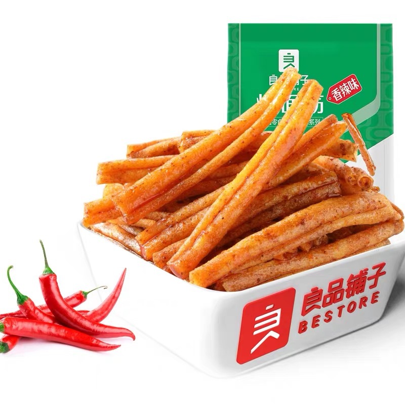 良品铺子_烤面筋200g(香辣味）面筋卷素食豆卷休闲零食麻辣味辣条