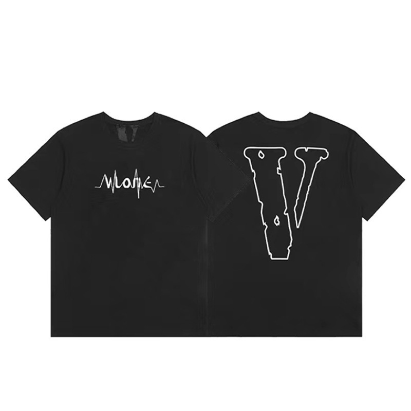 外単VLONE FOG潮牌大v字母Logo桜半袖スケッチ刺繍唇印落書きプリントtシャツ|undefined