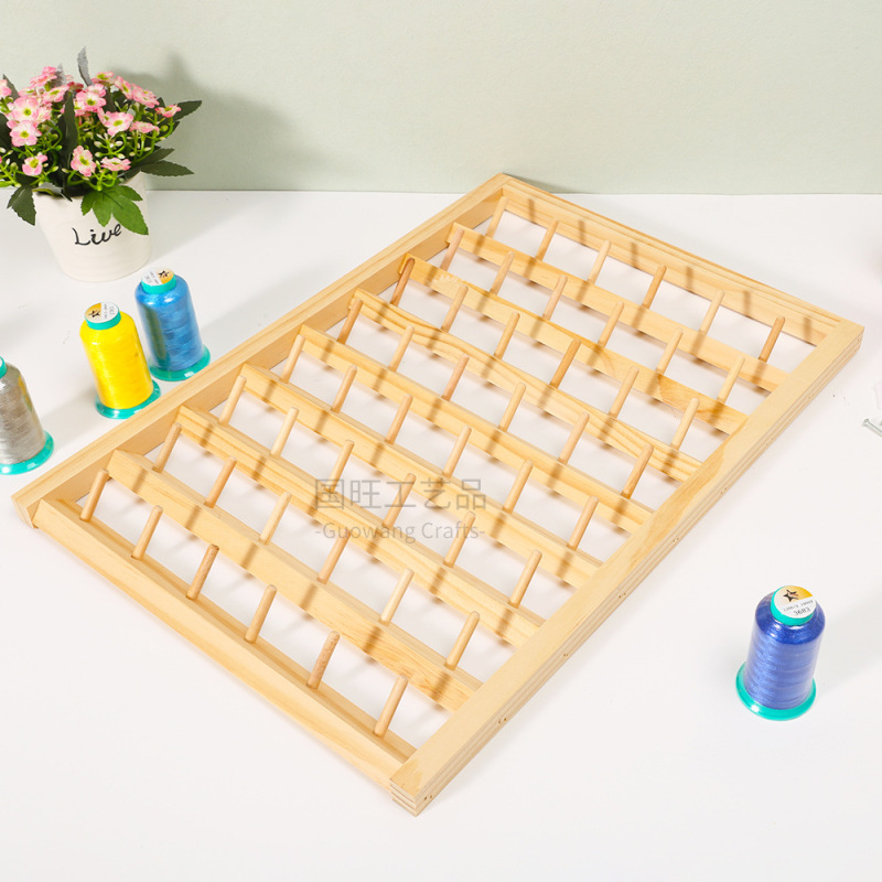 クロスボーダー diy 木製ミシン糸収納ラックパイン折りたたみスプールラック縫製ツール刺繍スプールラック装飾品|undefined