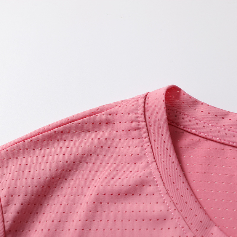 Ropa de trabajo de verano camiseta de hielo de secado rápido cuello redondo logotipo de manga corta ropa de trabajo corporativa deportiva image 2