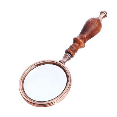 Цельнометаллическая 10-кратная деревянная ручка Винтажная Коллекция Подарочная лупа для Чтения Ручная оптическая стеклянная линза подарочная коробка