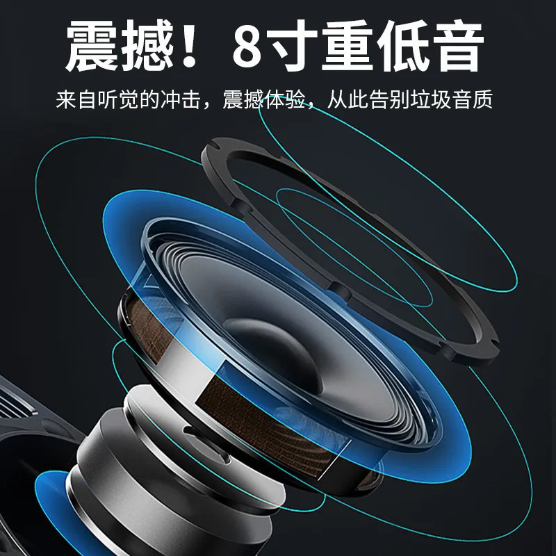 Square Dance Audio Altavoz Bluetooth Hogar al aire libre Tarjeta portátil Radio Subwoofer de alta potencia Venta al por mayor transfronteriza