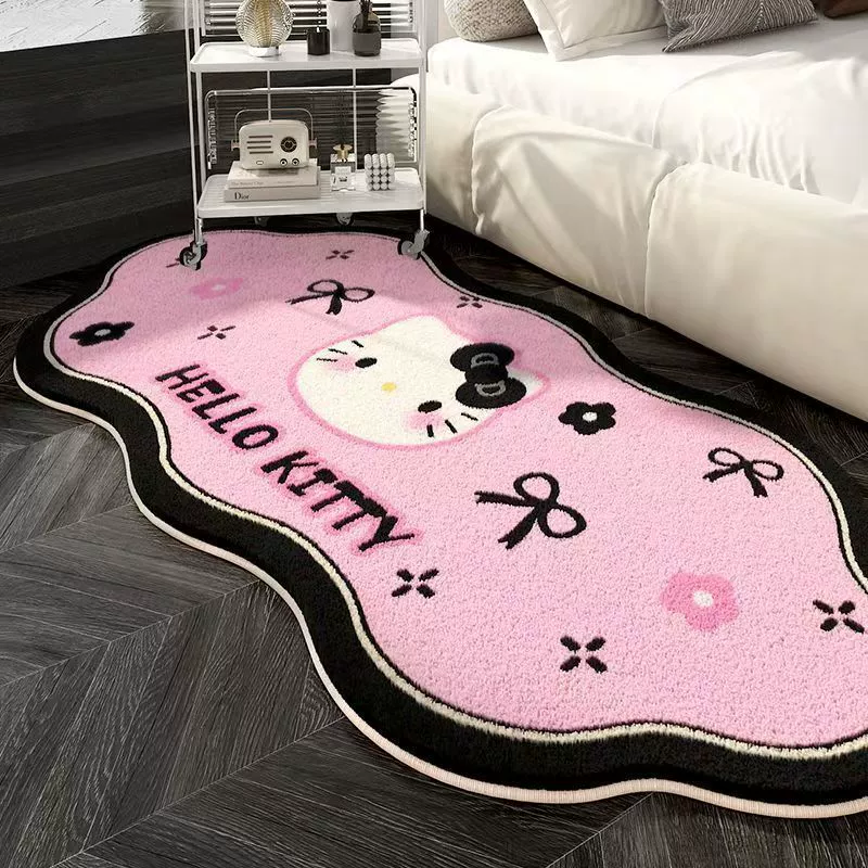 Коврик Hello Kitty, искусственный мех, мягкий прикроватный ковёр, размеры 40×60–80×200 см