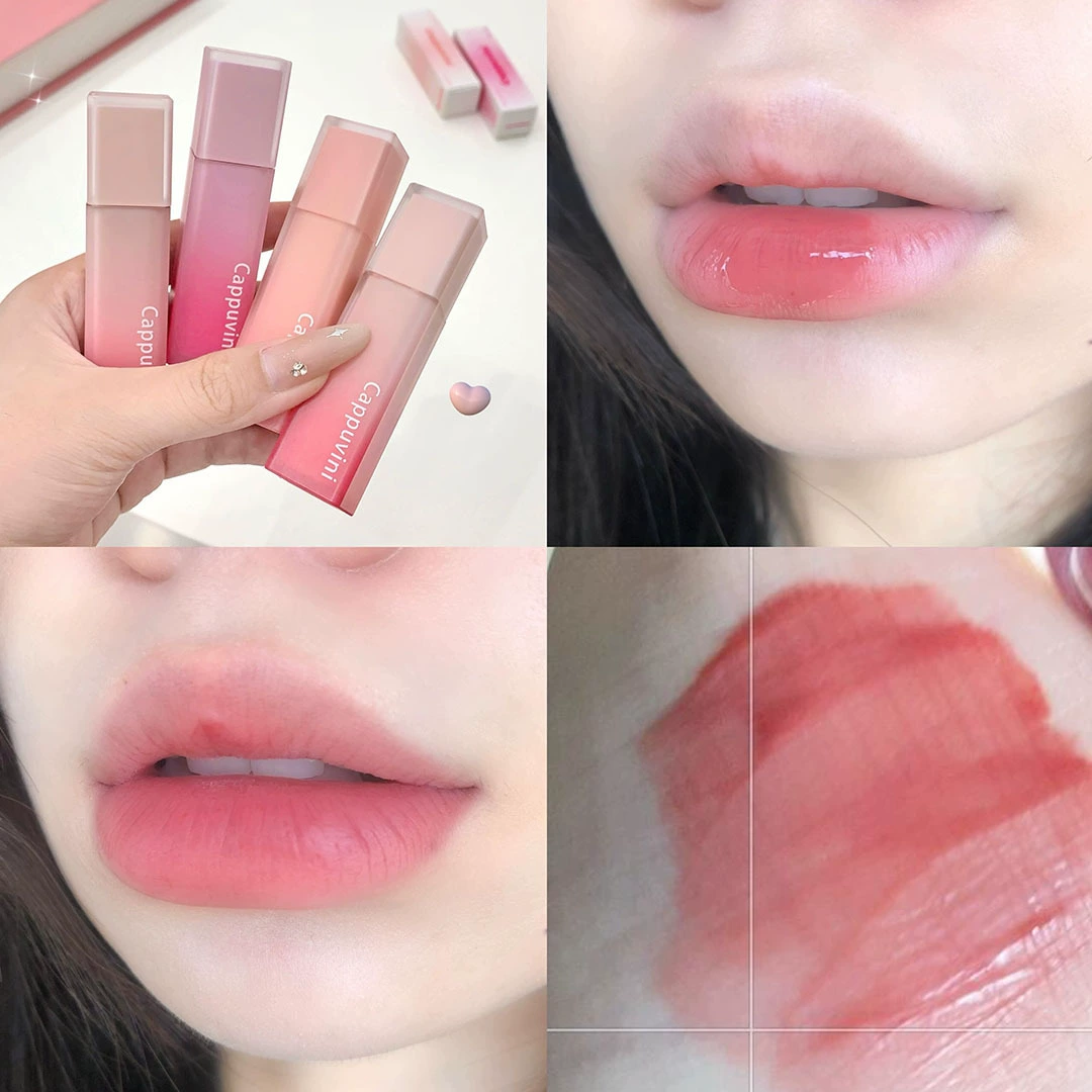 CAPPUVINI обнажённая нежная водяная дымка глянца для губ, кросс-ован domestic makeup, лёгкий бархат, бархатное шоу, белый блеск для губ держит макияж женская помада