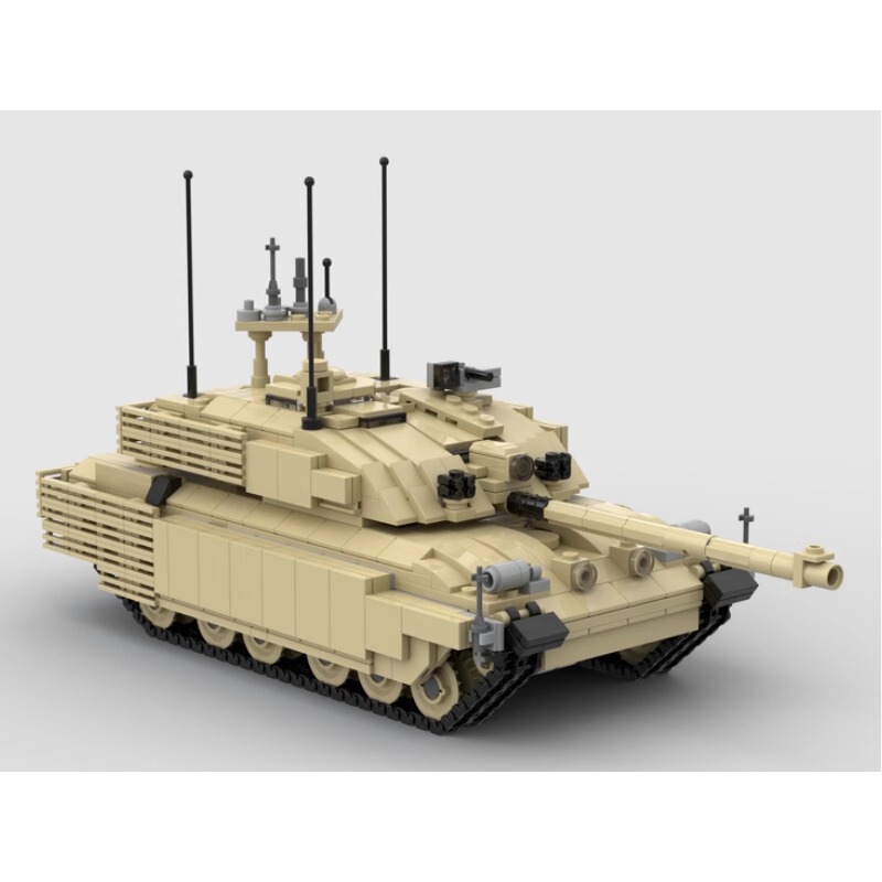 MOC-175547 Military Building Blocks Challenger 2 Tank Model Compatible with Lego Small Particle Assembled Building Blocks Toy
