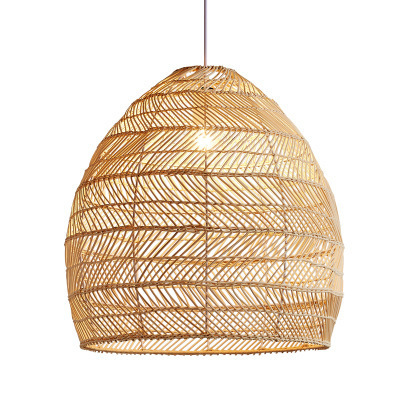 Japanese chandelier restaurant bar bedroom study lamp tea room rattan Chinese pastoral bed and breakfast tatami rattan chandelier