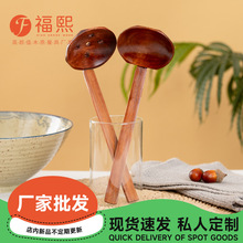 日式味千拉面木质拉面汤勺漏勺龟甲勺火锅麻辣烫长柄勺八角龟甲勺