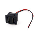 USB2.0直压焊线式防水母座灯具玩具充电口手机充电口A口插座2P/4P