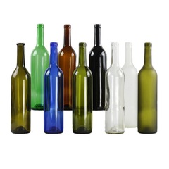 メーカー卸売りのワインボトルの空き瓶750mlの洋酒瓶の墨の緑色のガラスのワインボトルは自分でワインを作って分けます。