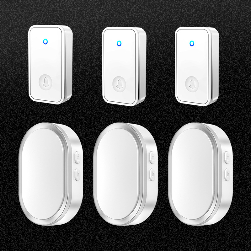 卡佳斯门铃远距离三拖三电子遥控门铃无线家用不用电池门玲