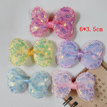 超声波亮片蝴蝶结配件布艺蝴蝶结配件儿童发饰鞋服箱包胸针配件
