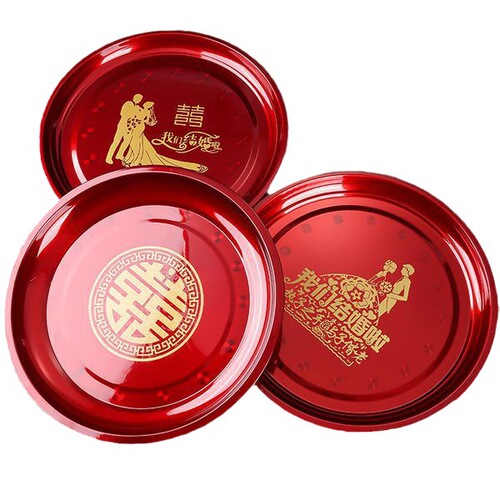 Wedding supplies candy tray festive tea tray red dried fruit fruit red tray bride tray wedding wedding supplies