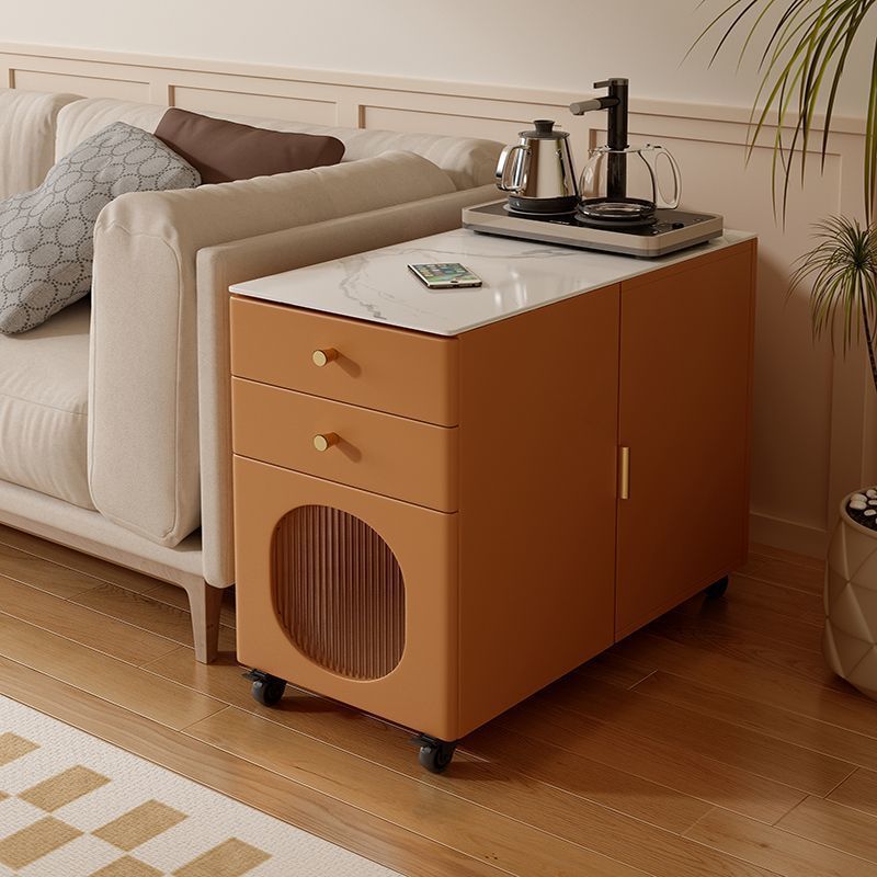 Sofa Side Cabinet, Side Cabinet, Slate Coffee Table, Living Room Tea Bar Machine, Home Corner Table, Simple Small Coffee Table, Removable Tea Table