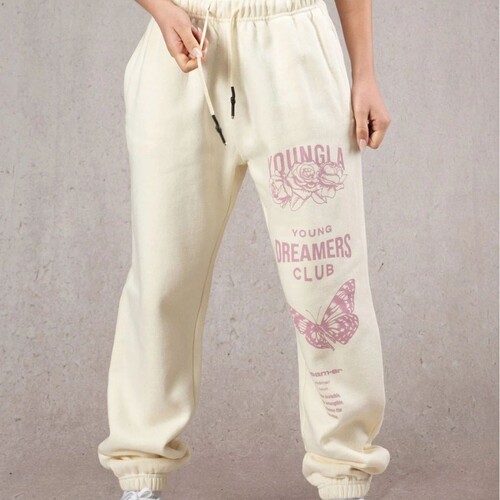 Women's American Sports Leisure Trousers, Fitness Gym Running Training Pants, Cotton Ribbed Loose Ankle-length Pants