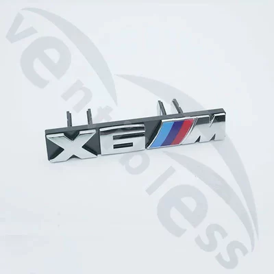 self-adhesive universal grille emblem for: Car logo - bright-silver-center-grille-logo-x6m