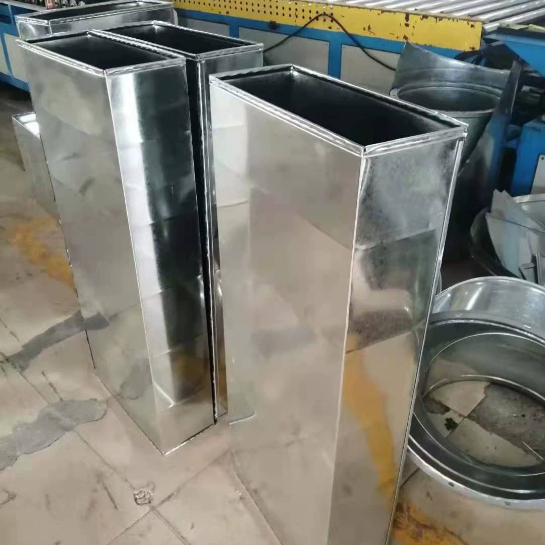 Шэньчжэнь оцинкованная квадратная труба берет на себя проект по кондиционированию воздуха пожаротушения дыма вентиляционные трубы угловые железные фланцы