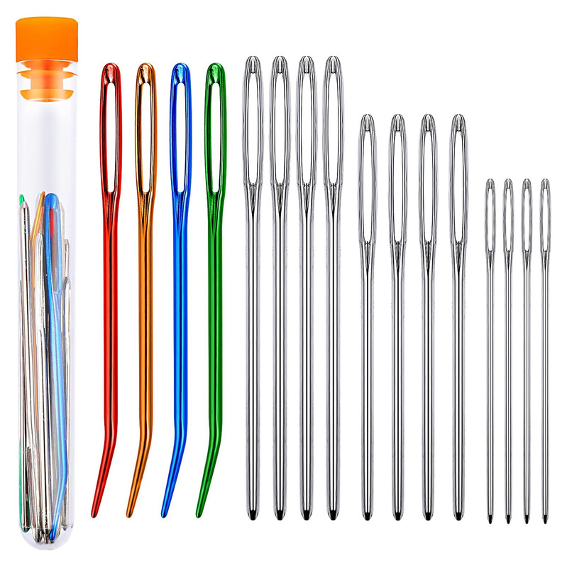 Stainless Steel Blunt Head Large Eye Needle Wool Knitting Needle Sewing Needle Wool Needle Hand Knitting Needle Sewing Knitting Tool