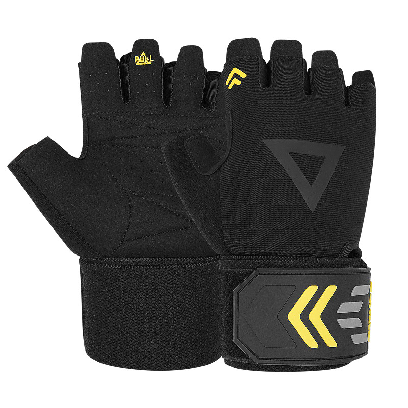 Guantes de fitness, medio dedo, protección de las manos, equipo de ciclismo para hombres y mujeres, entrenamiento con mancuernas, levantamiento de pesas, deportes antideslizantes, gimnasio, transpirable