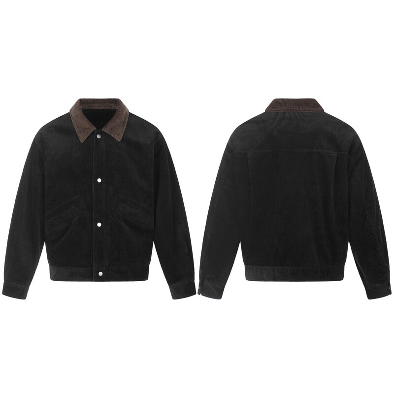 Ruiienrs X Eightisland 2026 New Autumn Style Contrast Collar Corduroy Jacket Jk711 Ruiienrs X Eightisland 2026 New Autumn Style Contrast Collar Corduroy Jacket Jk711