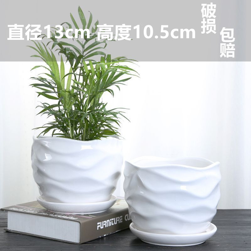 중간 순백색 파도 2개