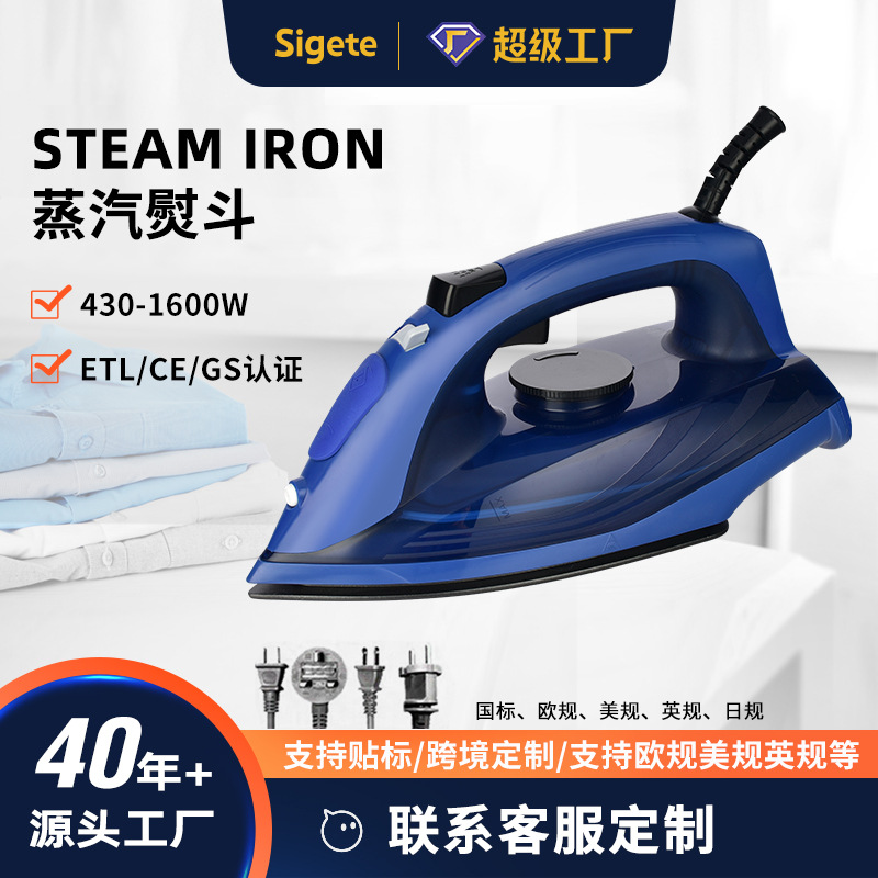 High-Power Electric Iron, Steam Ironing Machine, Dual-Use for Dry and Wet Ironing, Multi-Functional, Cross-Border, Customizable for Home Use, with Temperature Adjustment