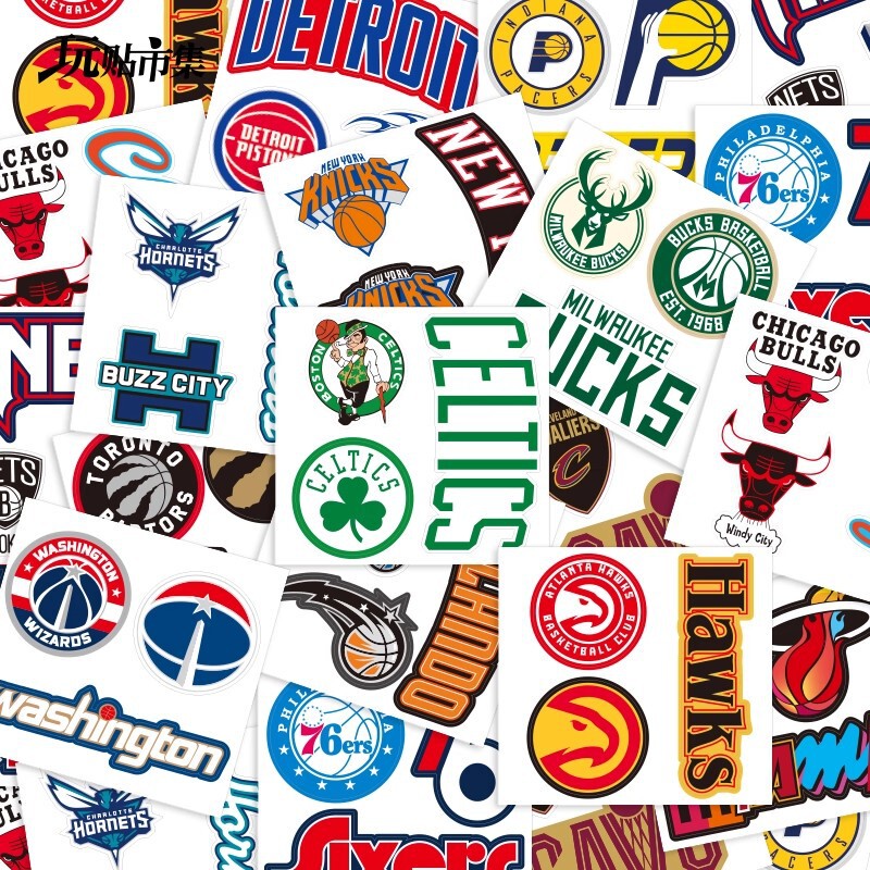 Eastern Team Logo American Professional Basketball Sticker Suitcase Computer Notebook Helmet Decoration Waterproof Sticker