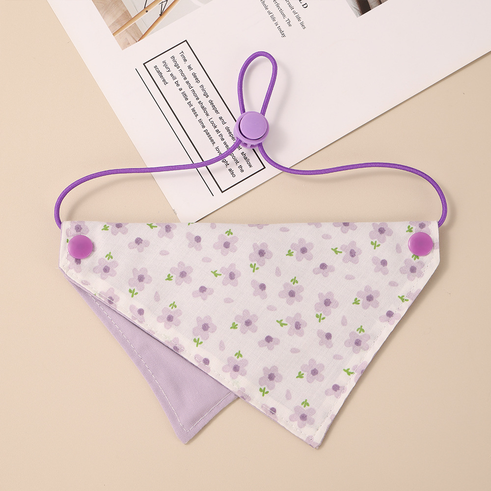 124 spring day floral - taro purple / S size: suitable for neck circumference 17cm-27cm