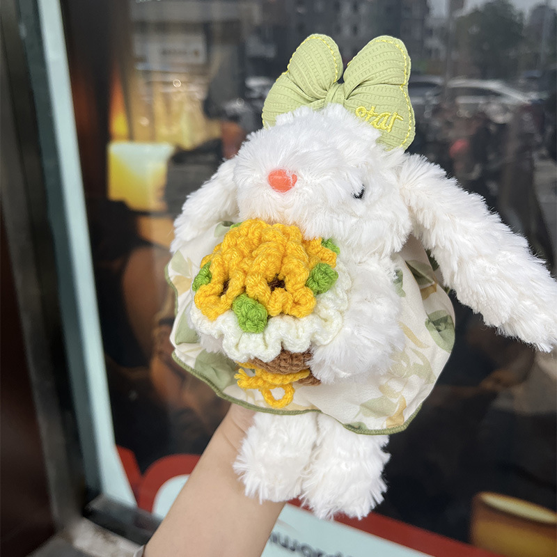 垂れ耳のウサギの蝶のカバンのペンダントの王女のスカートのぬいぐるみのキーホルダーのかわいい漫画のウサギのぬいぐるみ|undefined