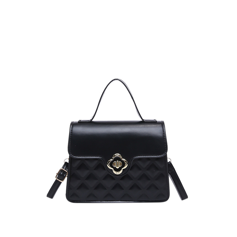 Temperamento de la textura de la bolsa de hombro de bloqueo de la mujer bolso de diamante 2024 otoño y invierno nuevo estilo coreano bolso cuadrado