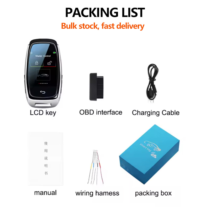 Cross-border multi-language CF920 smart large-screen LCD car key remote control modified car key