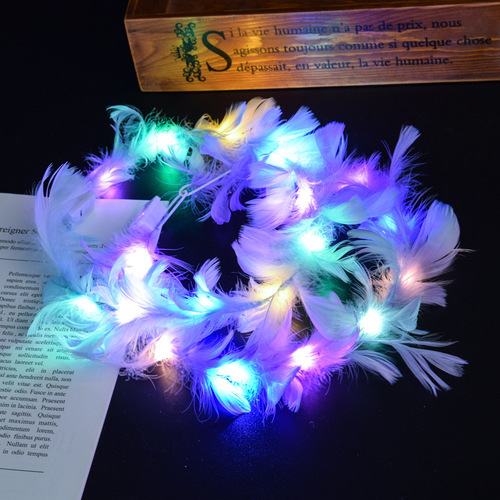 Wholesale Christmas street stall hair accessories for gift markets, headbands, stall display, feather rabbit ear headwear for toys