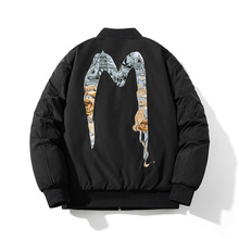 美式潮牌陈冠希秋冬季刺绣棒球棉服加厚棉衣男情侣飞行员夹克外套