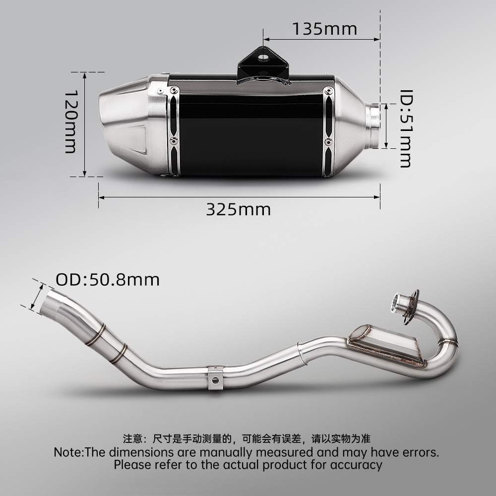 Motorcycle modification CRF250 300L CRF300RALLY front exhaust pipe and rear silencer set