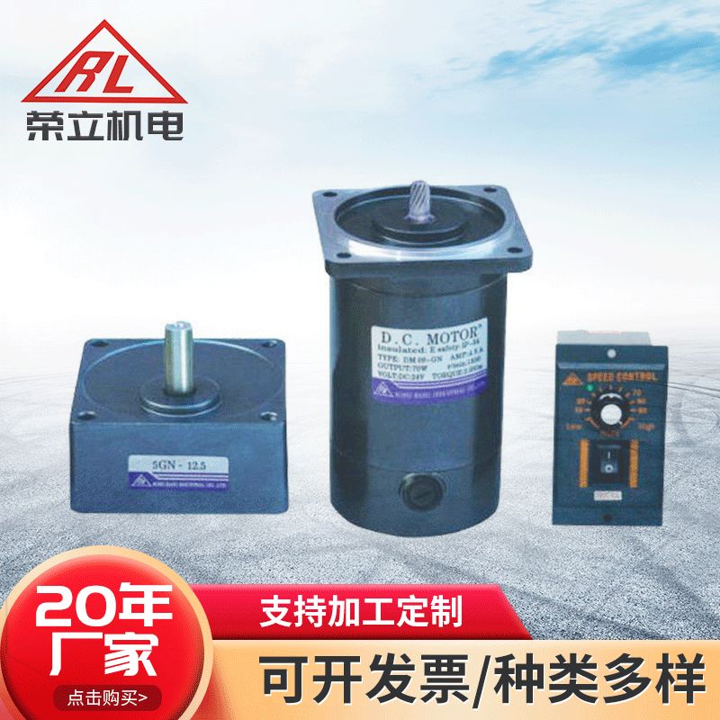 东莞荣立供应各种规格 24V 直流减速电机 直流齿轮减速电机