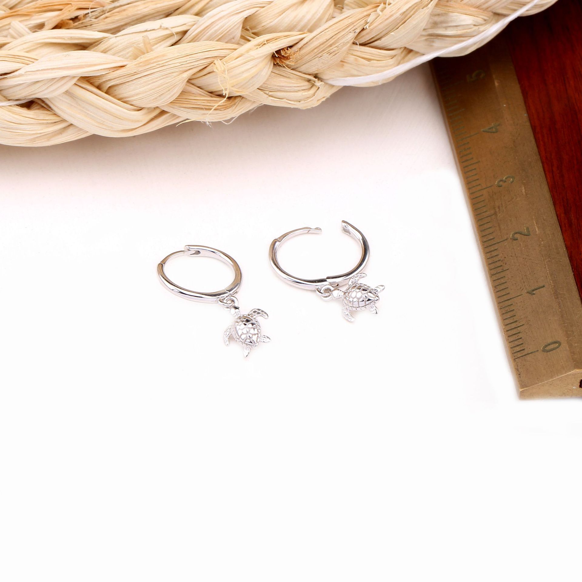 Simple Style Style 1 Pair 925 Sterling Silver Tortoise Ocean White Gold Plated Gold Plated Drop Earrings Earrings
