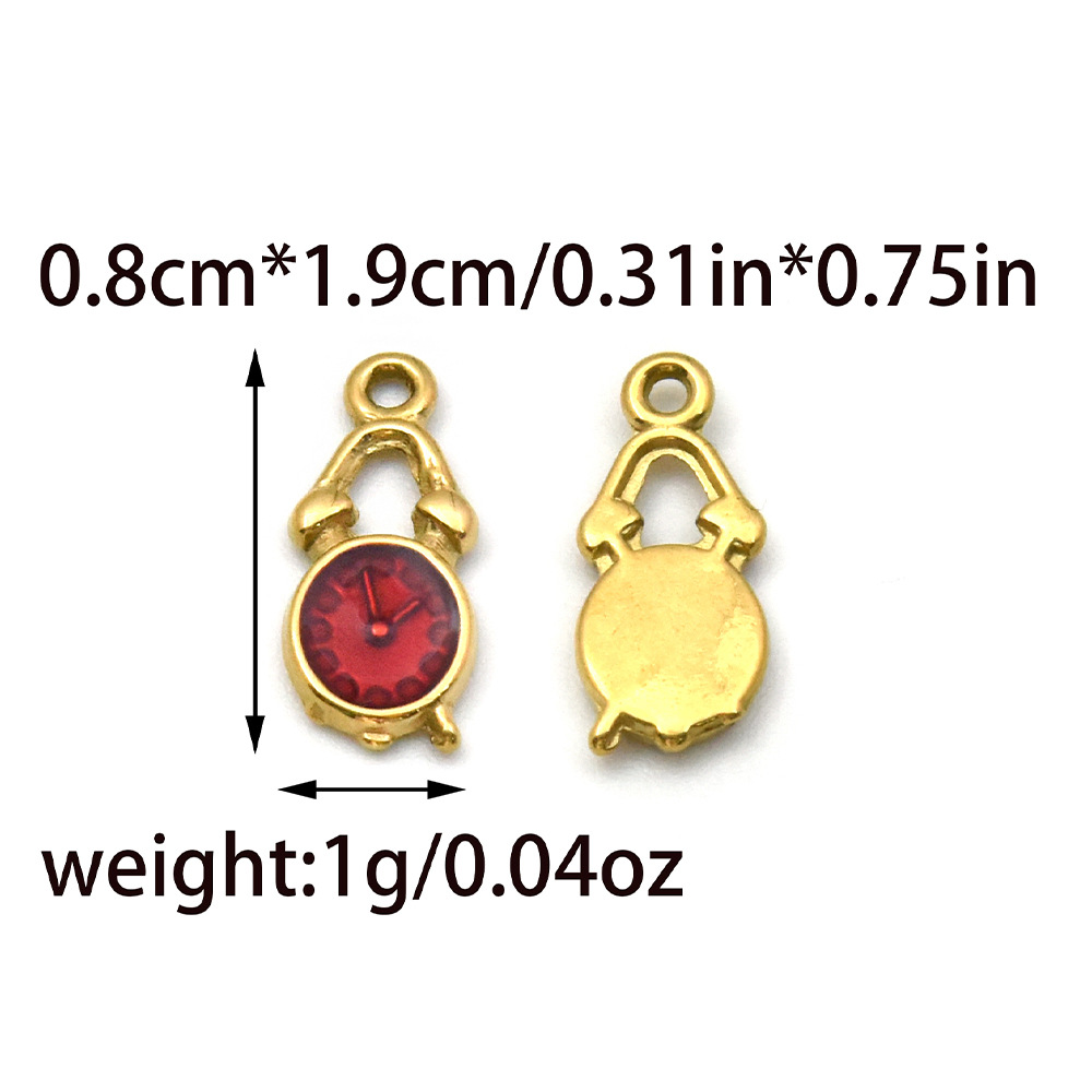 1 Piece 304 Stainless Steel Lipstick Letter House Pendant DIY Ornament Accessories display picture 7