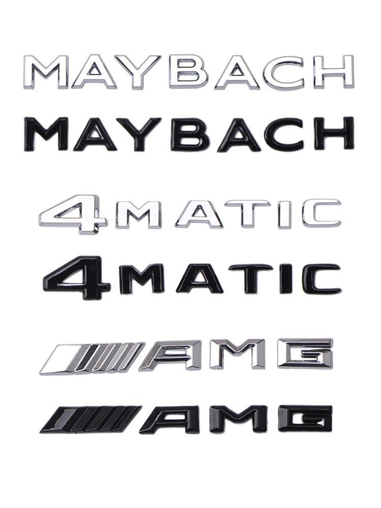 Mercedes-Benz Maybach S-Class, C-Class, E300L center console, AMG emblem, GLC interior, 4MATIC logo modification, V12 emblem