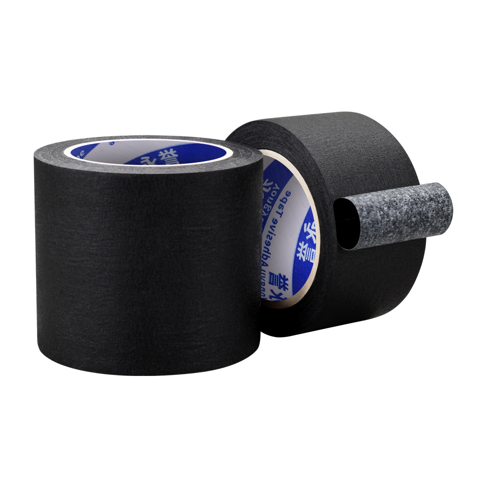 Cross-Border Manufacturers Specialize in Black Masking Tape for Kidsren's Handmade Painting Masking Color Separation Paper High Viscosity Masking Tape