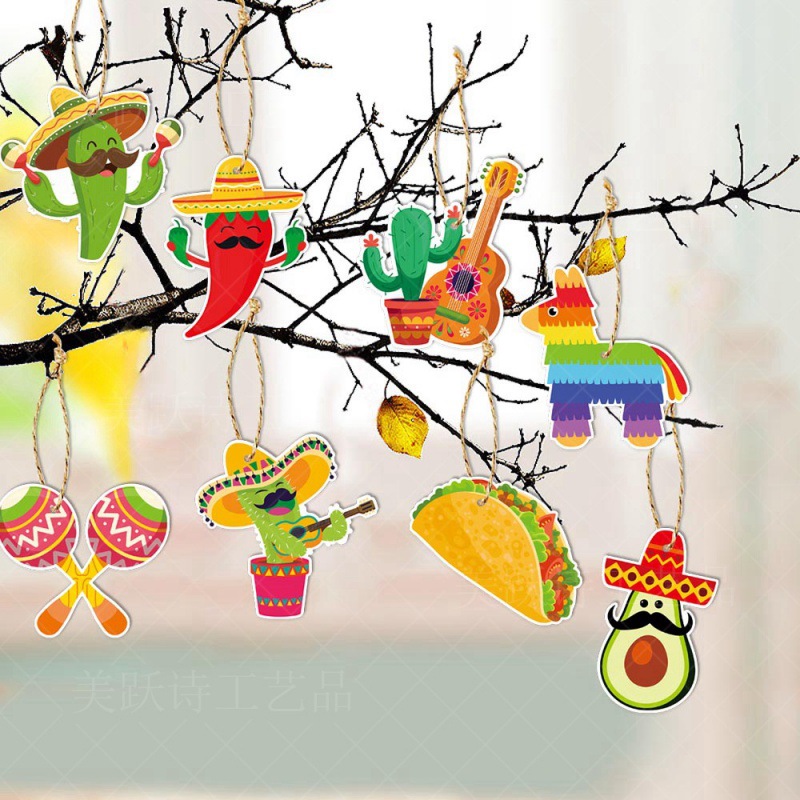 Nuevo carnaval mexicano decoración colgante taco 5 de mayo fiesta decoración etiqueta colgante