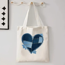 外贸跨境男女节日新年帆布包学生便携收纳手提包购物旅行单肩包