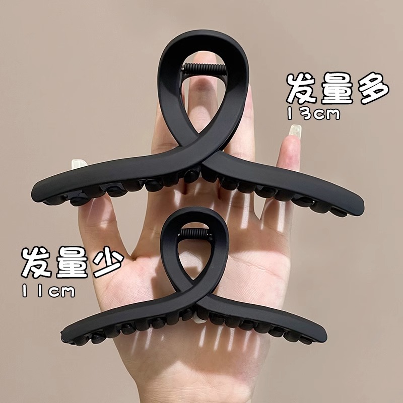Extra-grande 15cm cabello más tiburón clip temperamento esmerilado agarrar clip de cabello de cabeza detrás de la tarjeta de cabello de cabello