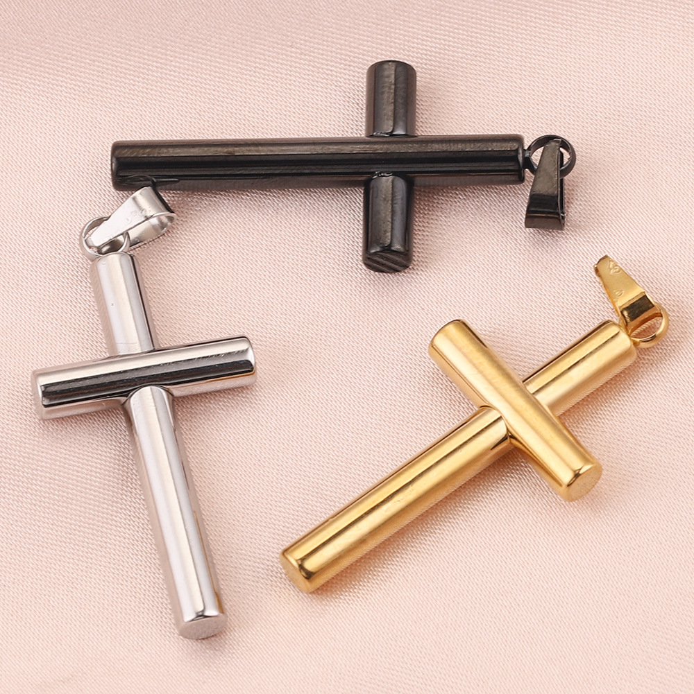 1 Piece 304 Stainless Steel Cross Pendant display picture 3
