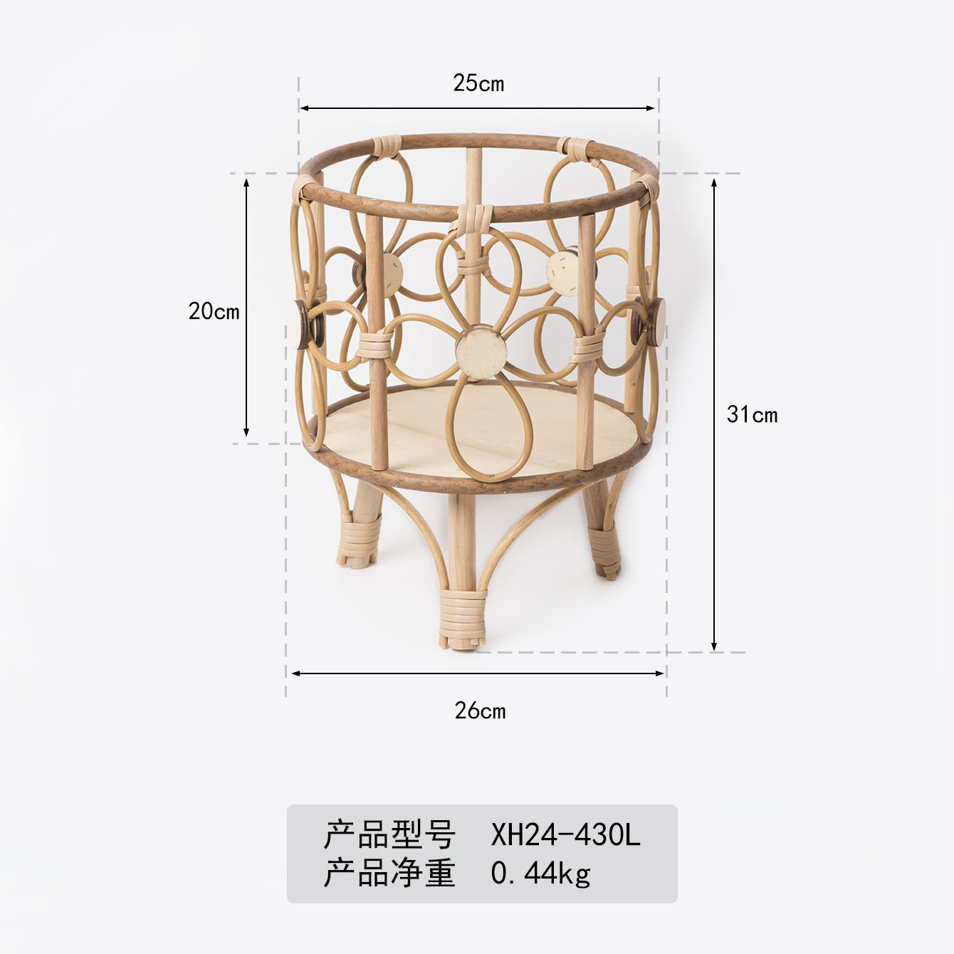 Soporte de flores hueco de estilo pastoral de estilo europeo Soporte de maceta creativo de escritorio Soporte de flores de balcón Decoración floral Soporte de flores de imitación de ratán tejido a mano