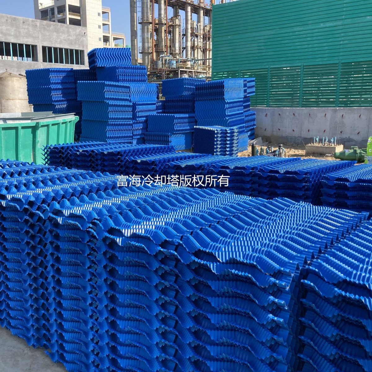 厂家供应方形冷却塔填料 s波填料 pvc材质方形玻璃钢冷却塔散热片
