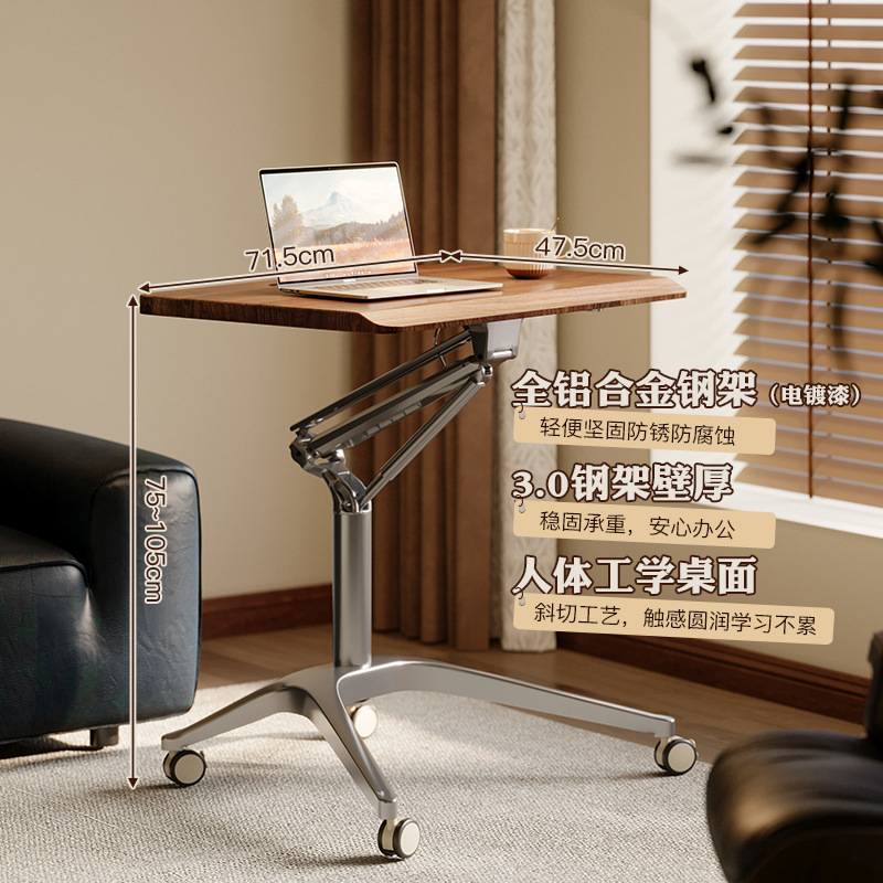 Mesa elevadora de color nogal